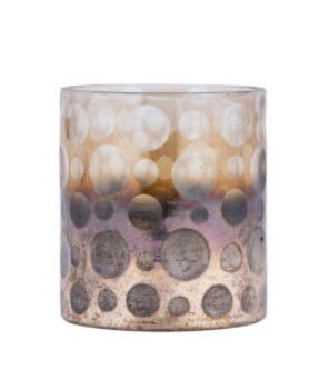 Bridgid Brown ombre round glass tealight
