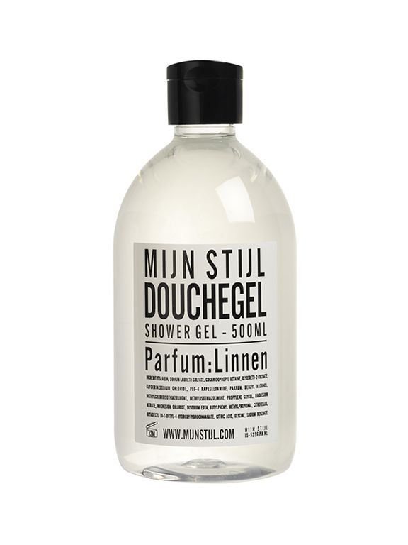 Douchegel parfum linnen 500 ml wit zwart