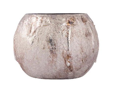 Inanna Silver glass tealight dripped L