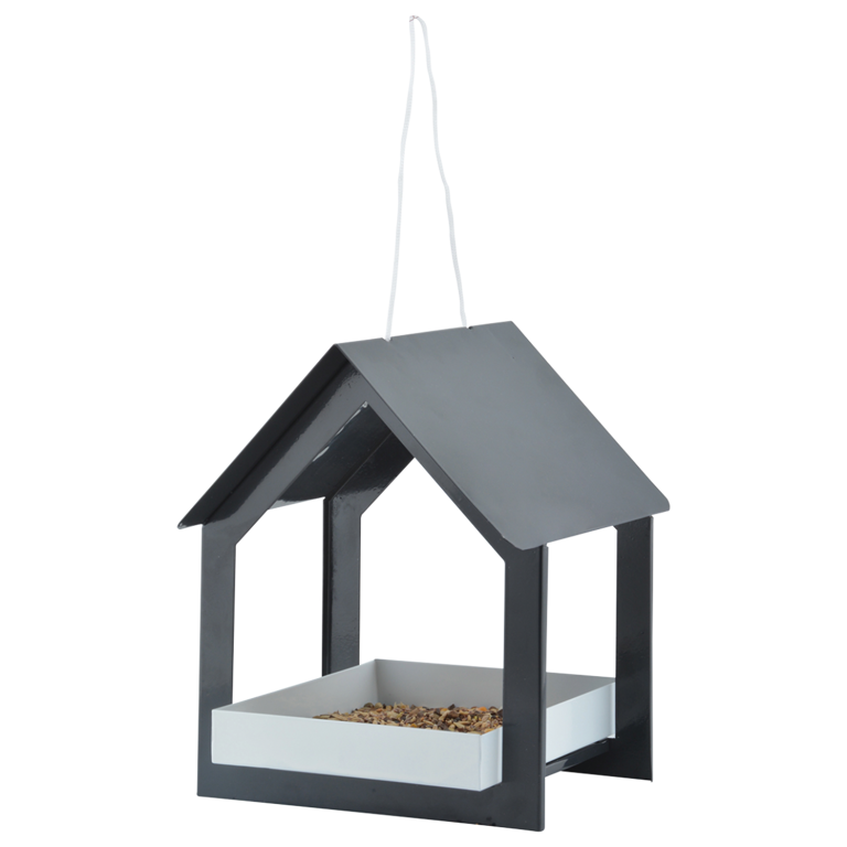 Voedertafel hangend antraciet/wit