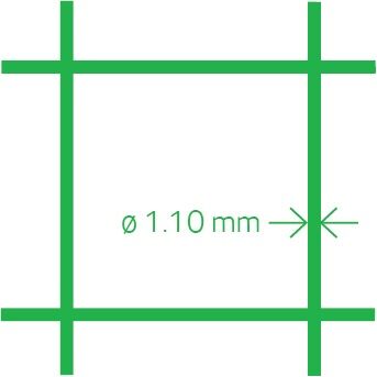 Volieregaas PVC 13x1.1 100 cm x 10 m