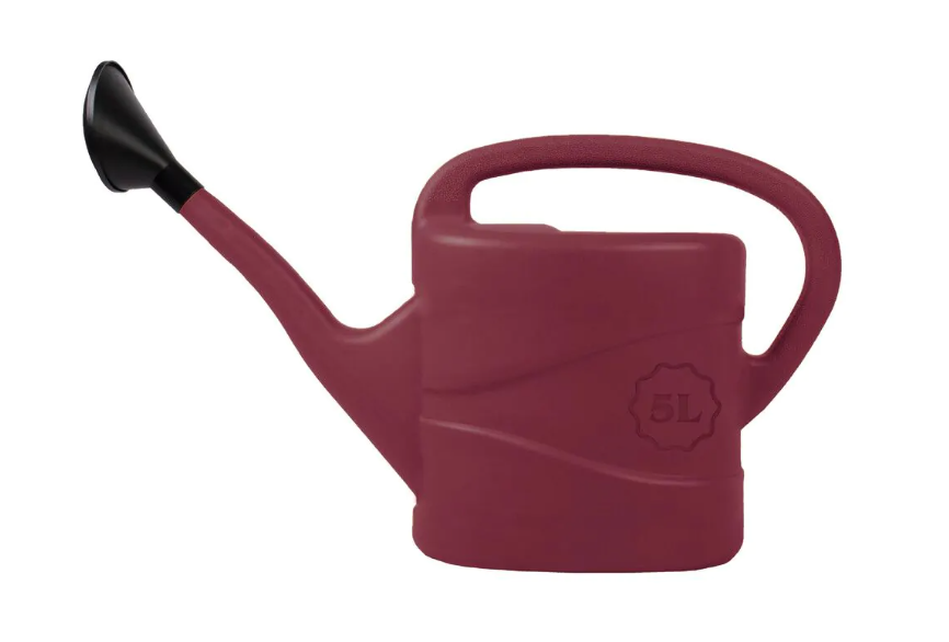 Gieter  kunststof  wijnrood incl. broes