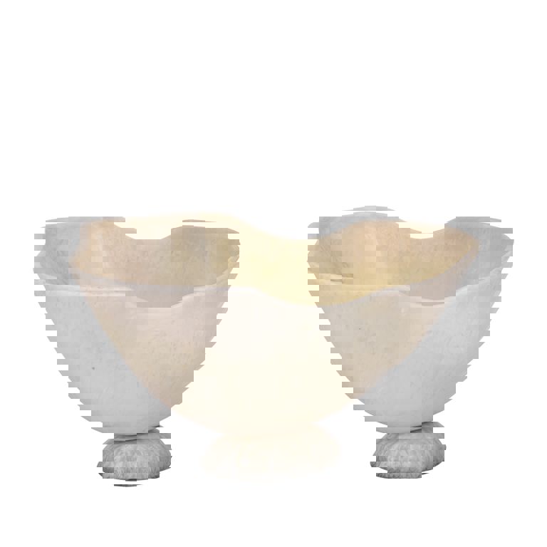 Cayley White poly organic shaped boat bo