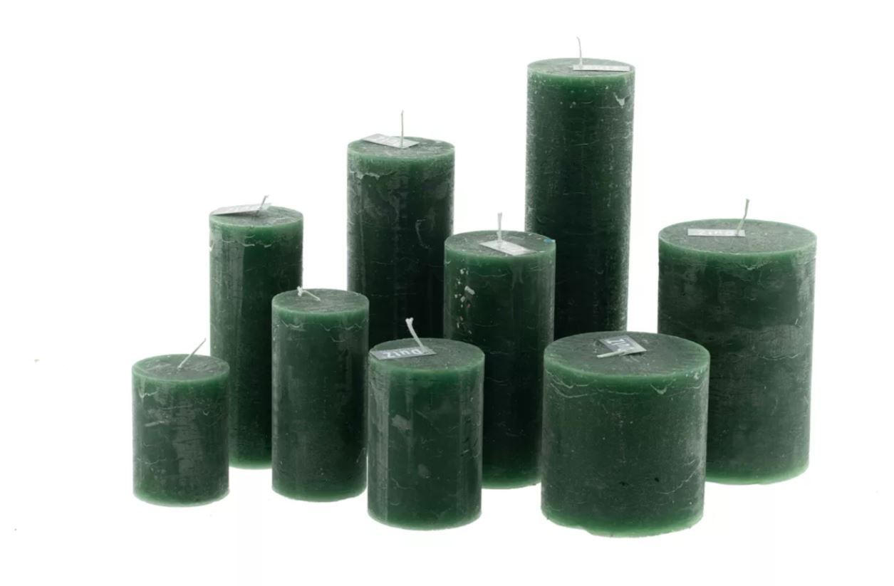 Candle Rustic - Darkgreen
