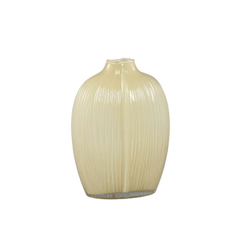 Jalisia Cream glass vase oval high