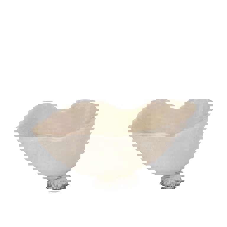 Cayley White poly organic shaped boat bo